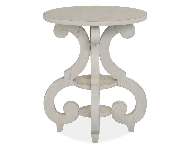 Bronwyn - Round Accent Table - Alabaster, photo 2 of 6