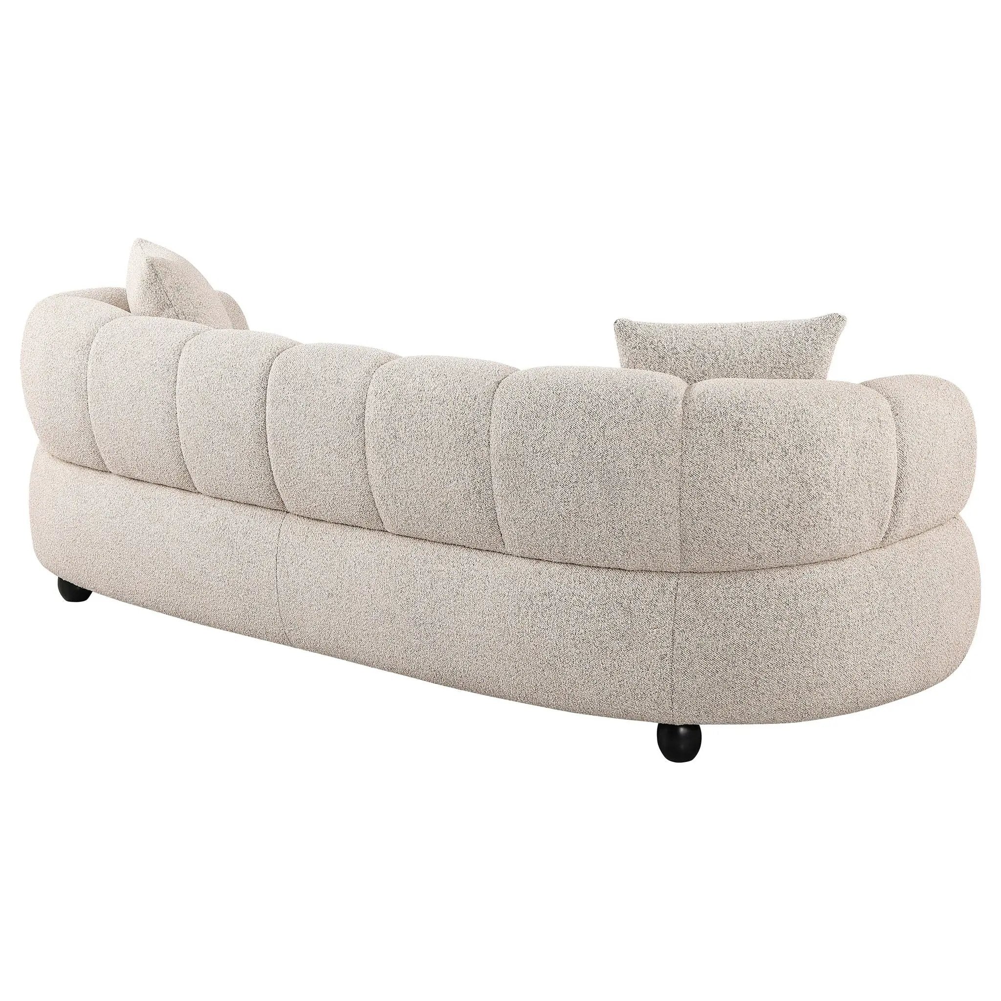 Whitney Contemporary Channel Tufted Boucle Upholstered Sofa by Unique Piece Furniture