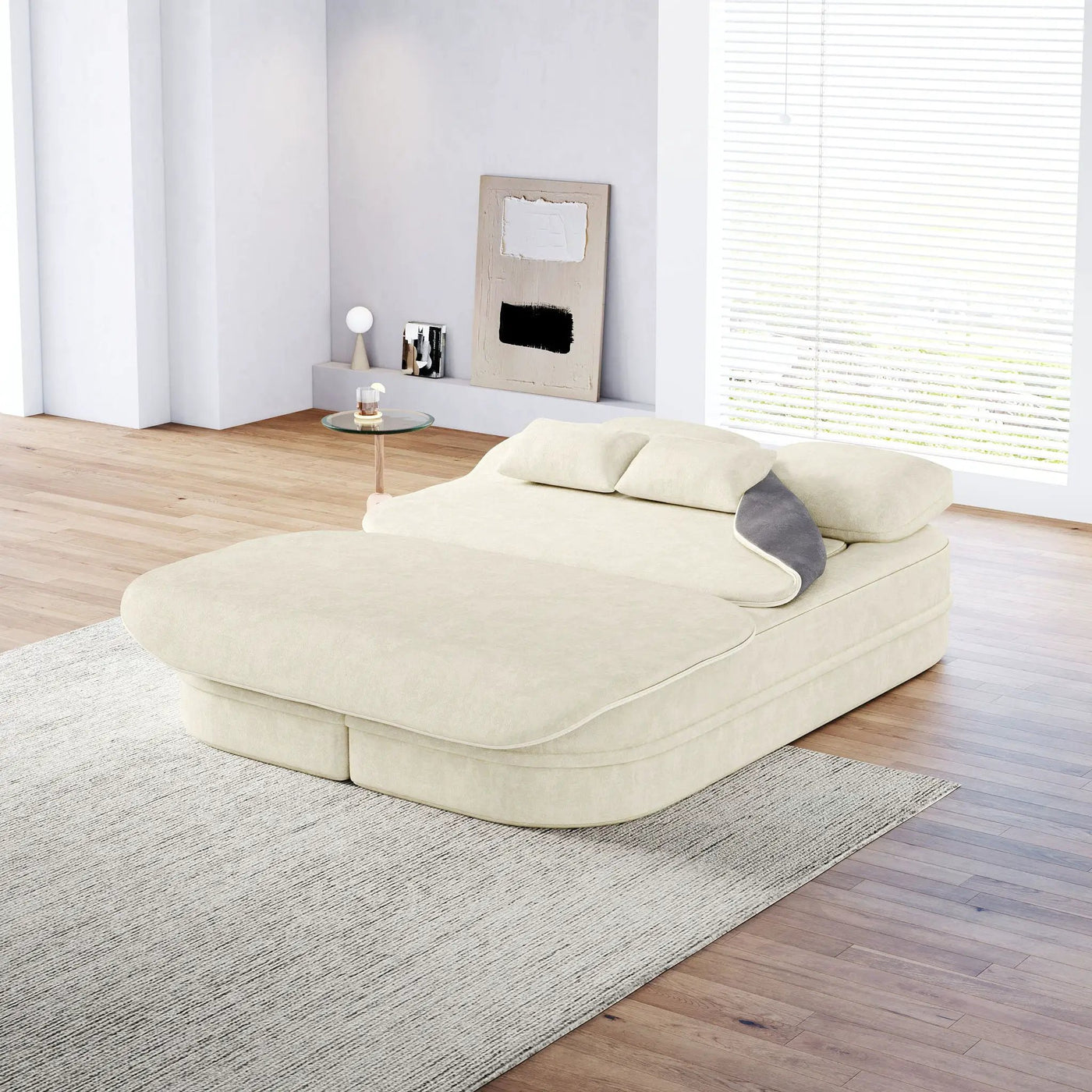 2 In 1 Foldable Sofa Bed With Multi Functional Blanket, Floor Lounge Sofa by HouseOfZazla