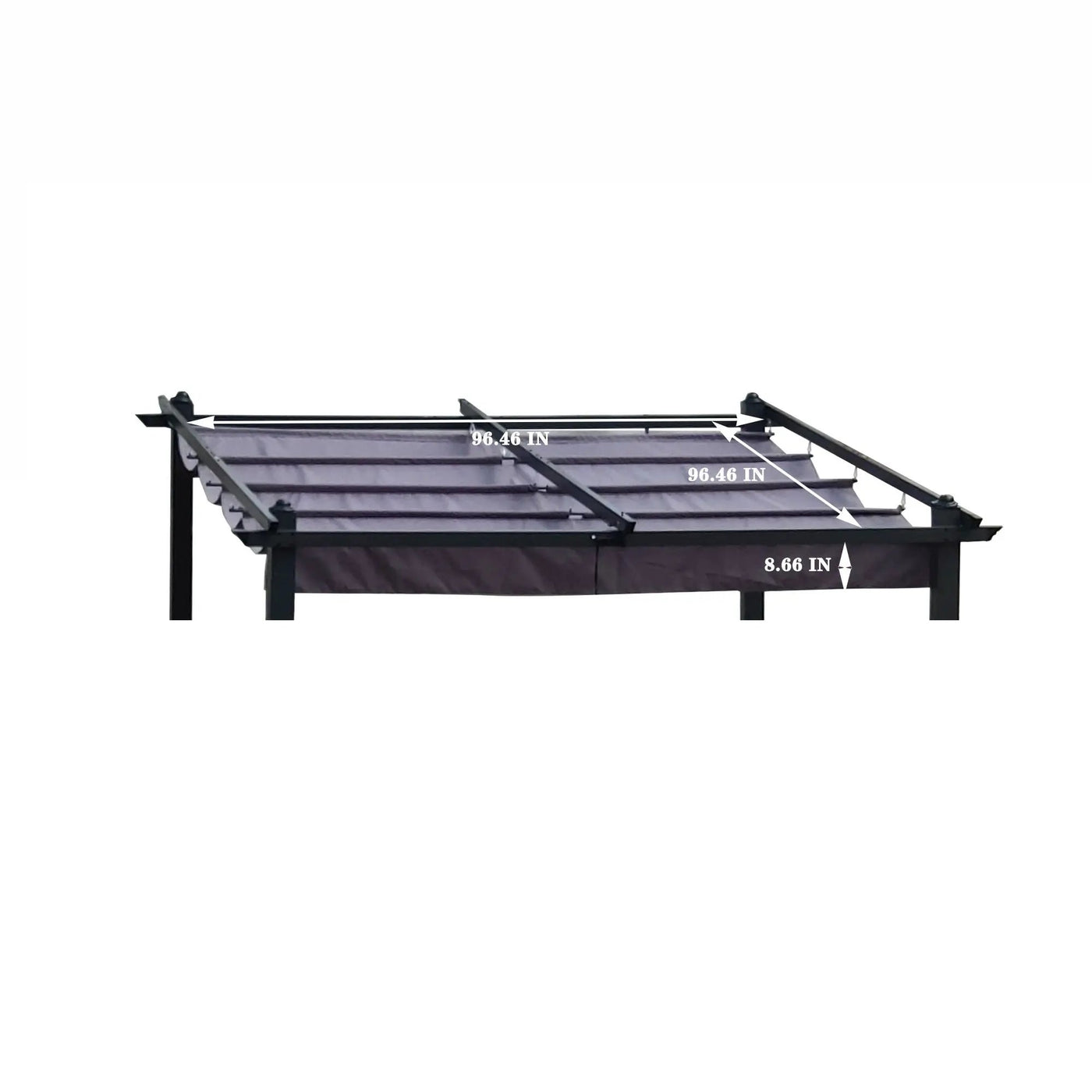 Replacement Canopy Top Cover Fabric For Outdoor Patio Retractable Pergola Sun-Shelter Canopy by HouseOfZazla