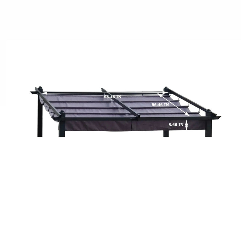 Replacement Canopy Top Cover Fabric For Outdoor Patio Retractable Pergola Sun-Shelter Canopy by Unique Piece Furniture