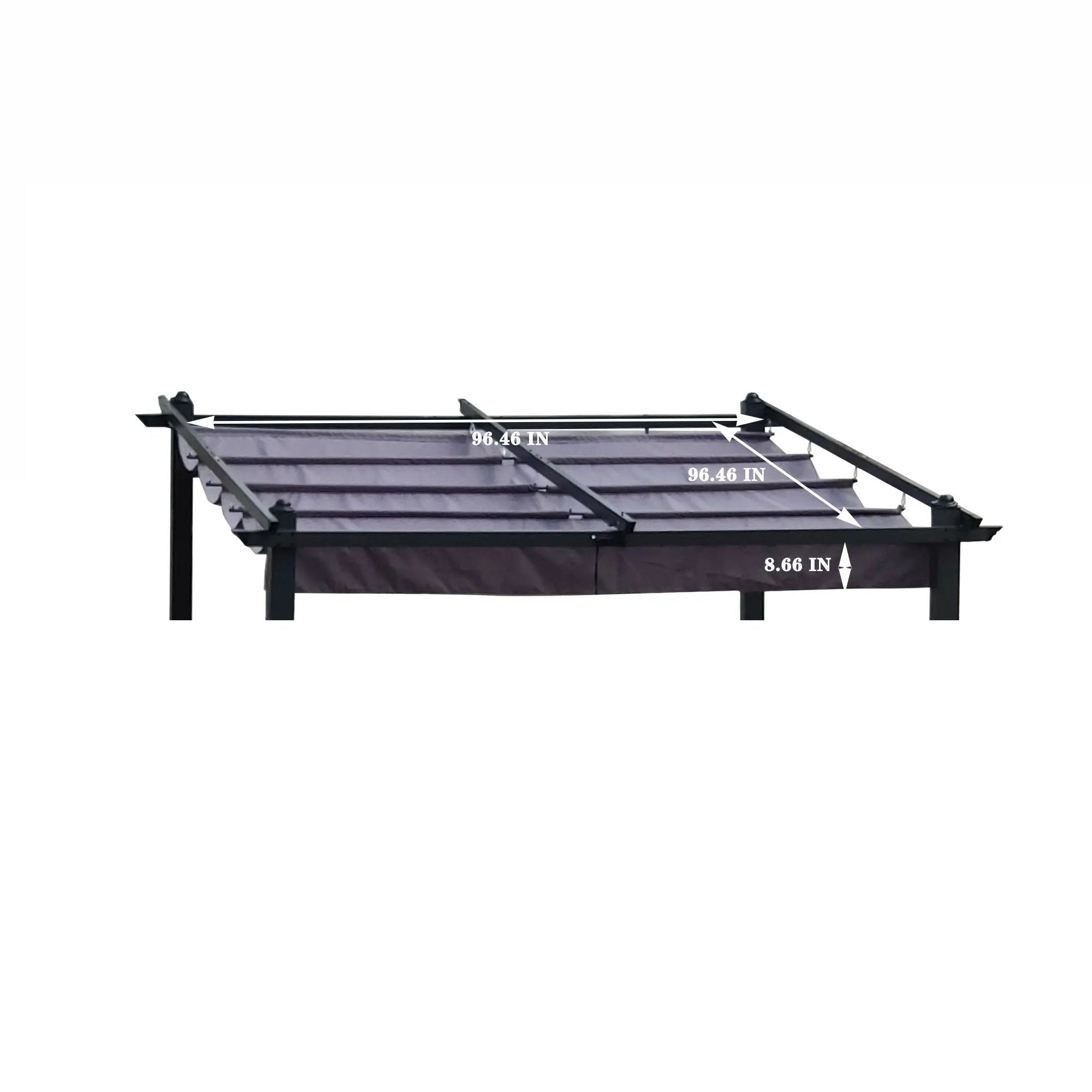Replacement Canopy Top Cover Fabric For Outdoor Patio Retractable Pergola Sun-Shelter Canopy by HouseOfZazla