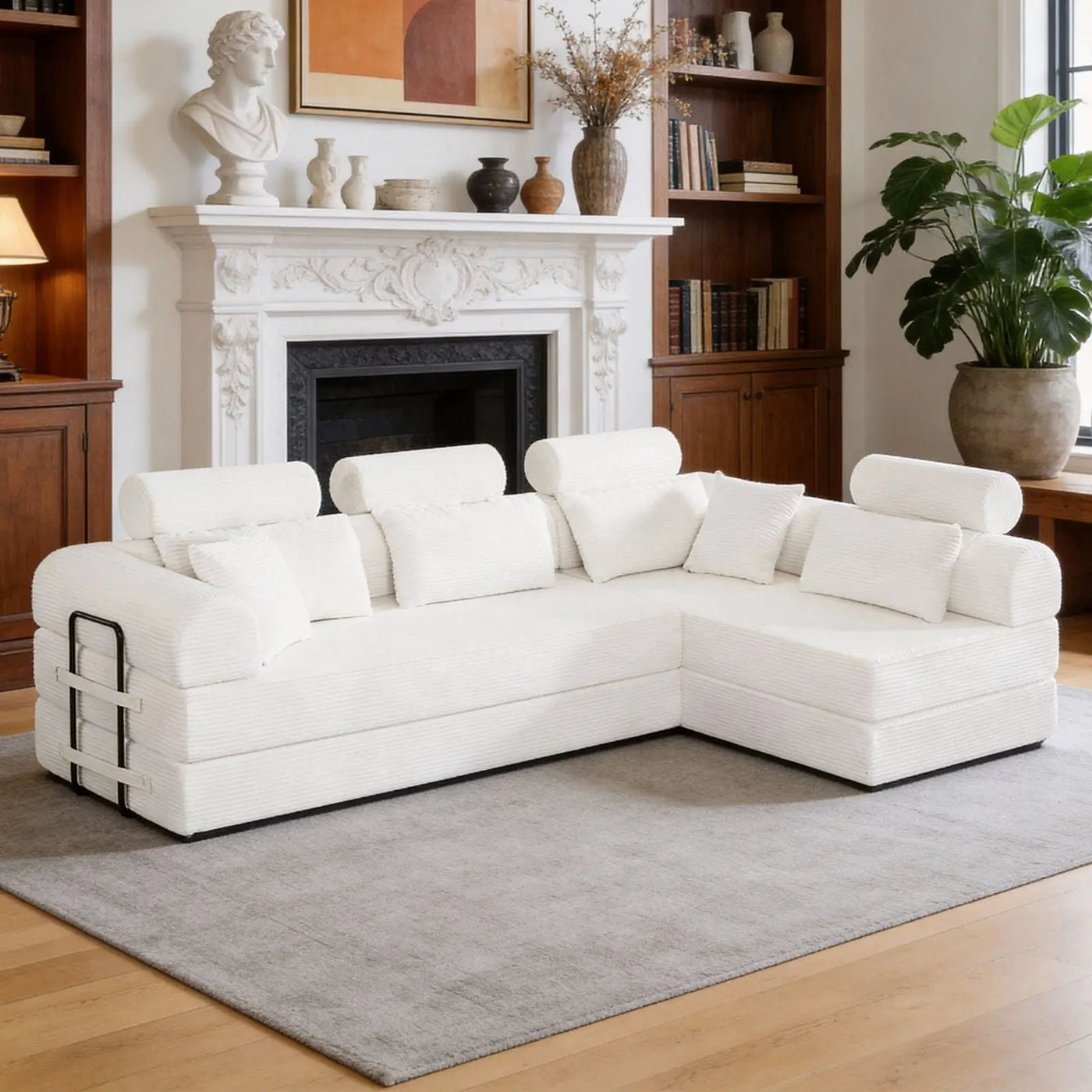 Modern L-Shape Modular Sectional Sofa, Compressed Design by HouseOfZazla