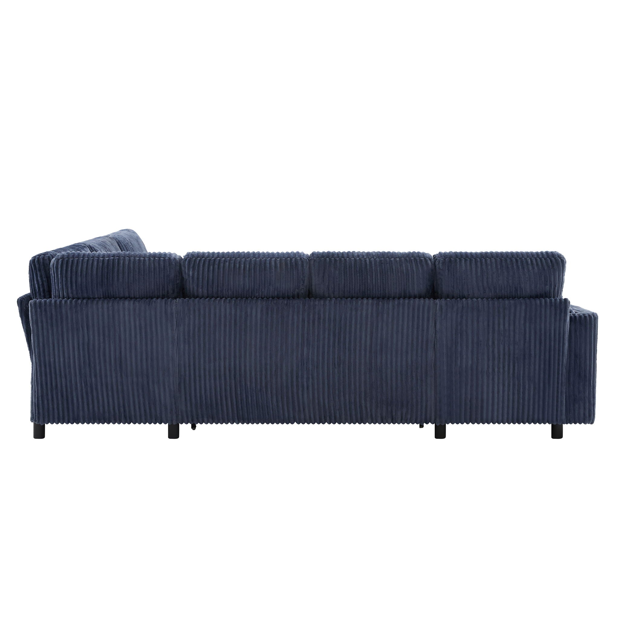 Convertible U-Shaped Sectional Sofa Bed With USB Ports And Storage by HouseOfZazla
