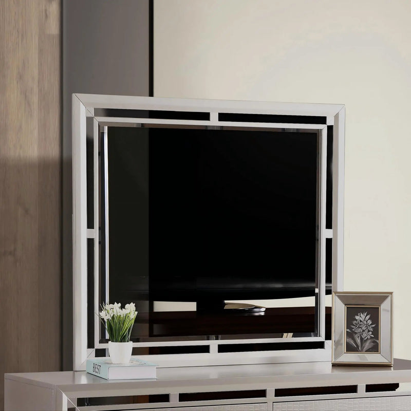 Alana - Mirror - Silver Champagne by Unique Piece Furniture