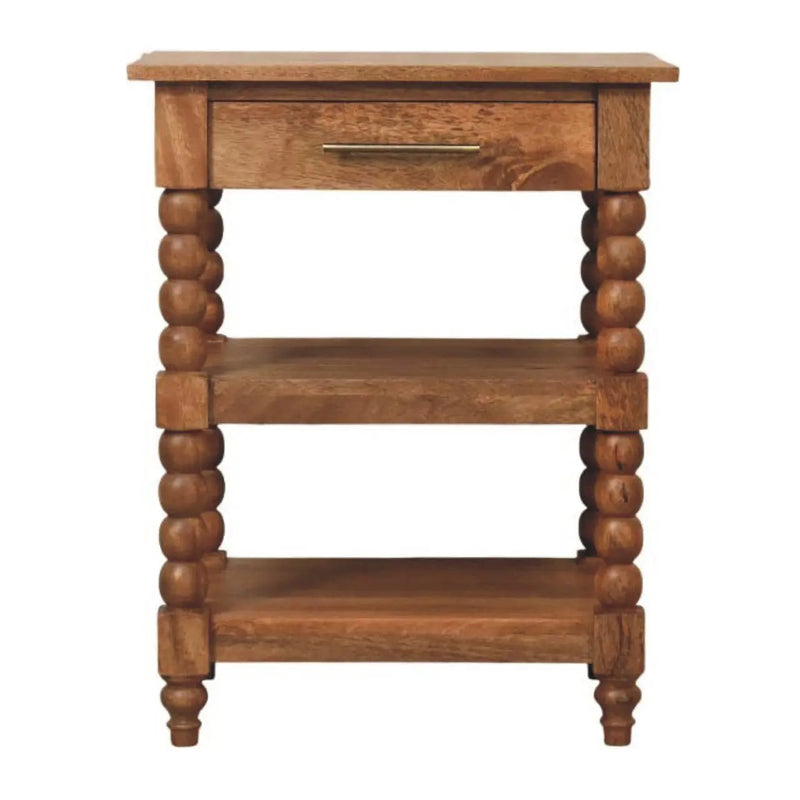 Solid Wood Barley Twist Side Table by HouseOfZazla