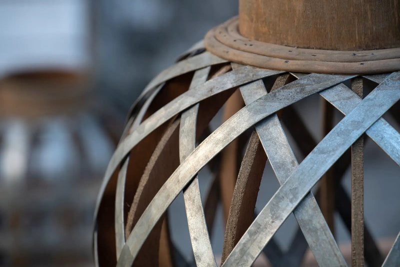 Decorative Lantern With Handle, Wooden Lantern For Indoor Outdoor, Home Garden, Wedding - Silver by HouseOfZazla