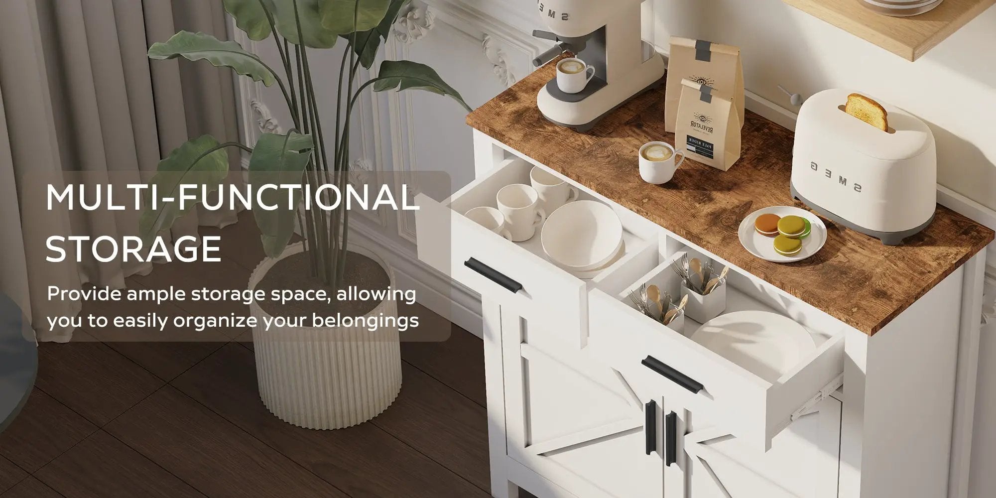 Modern Farmhouse Kitchen Storage Cabinet by HouseOfZazla