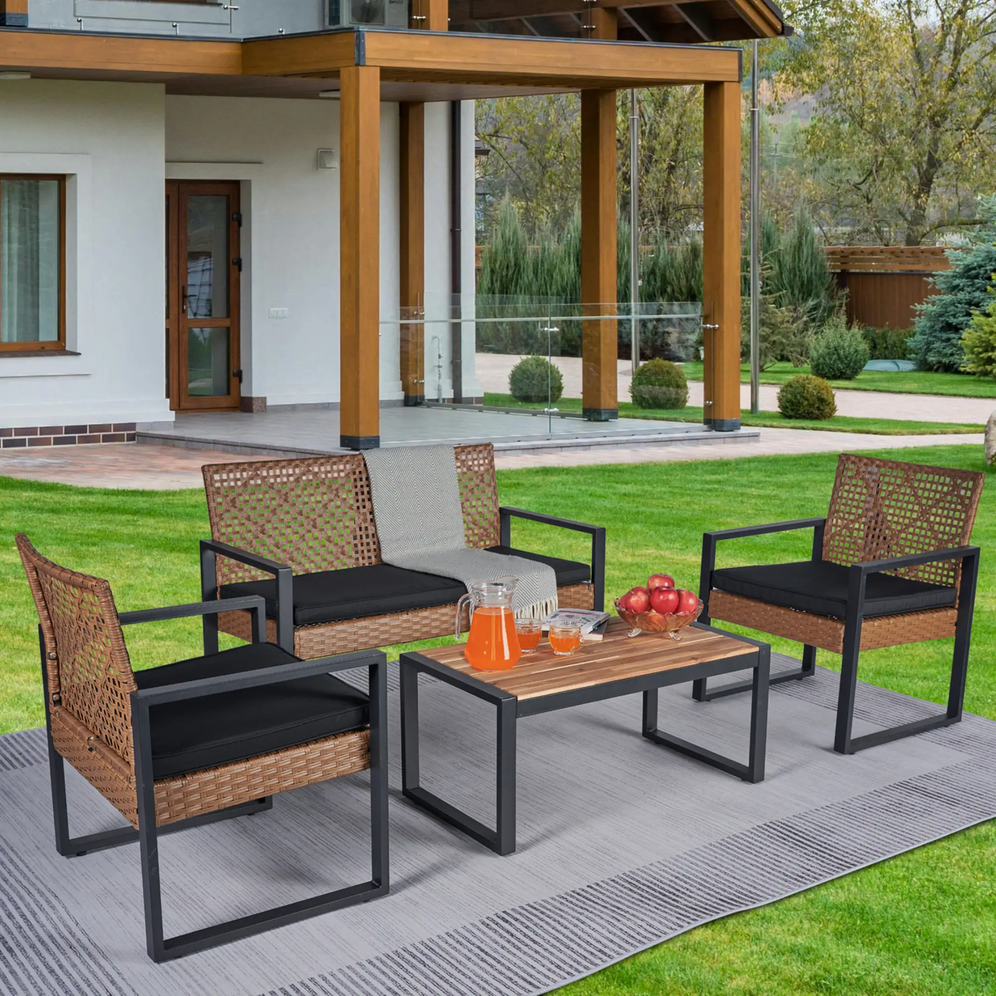 4-Piece Patio Furniture Set by HouseOfZazla