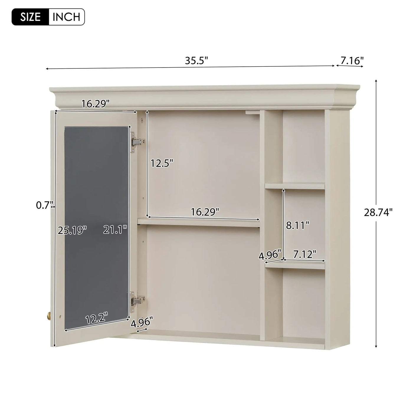 Wall Mounted Bathroom Storage Cabinet With Mirror Door by HouseOfZazla