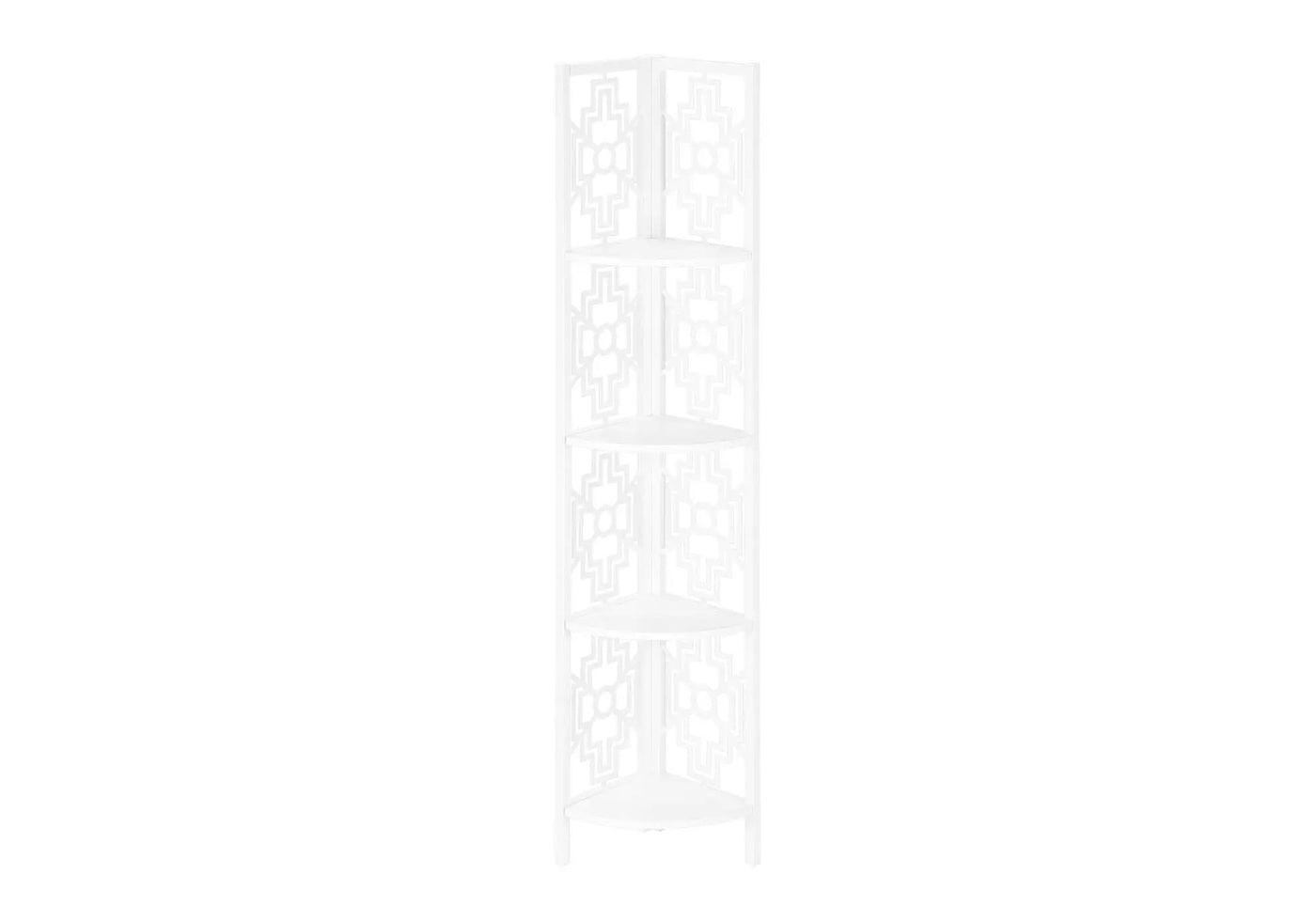 4 Tier Corner Bookshelf Bookcase for Office, Transitional Style by HouseOfZazla