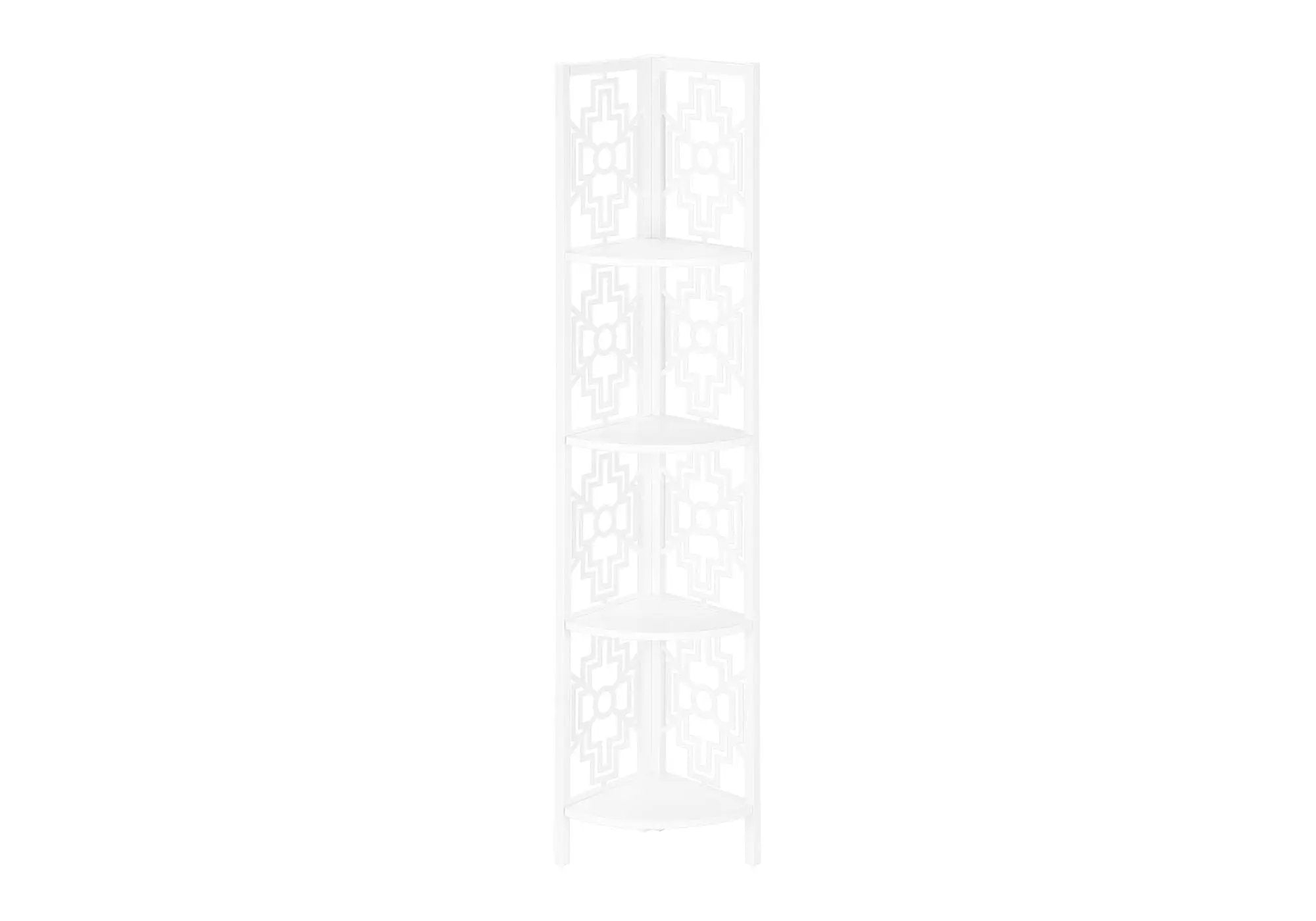 4 Tier Corner Bookshelf Bookcase for Office, Transitional Style by HouseOfZazla