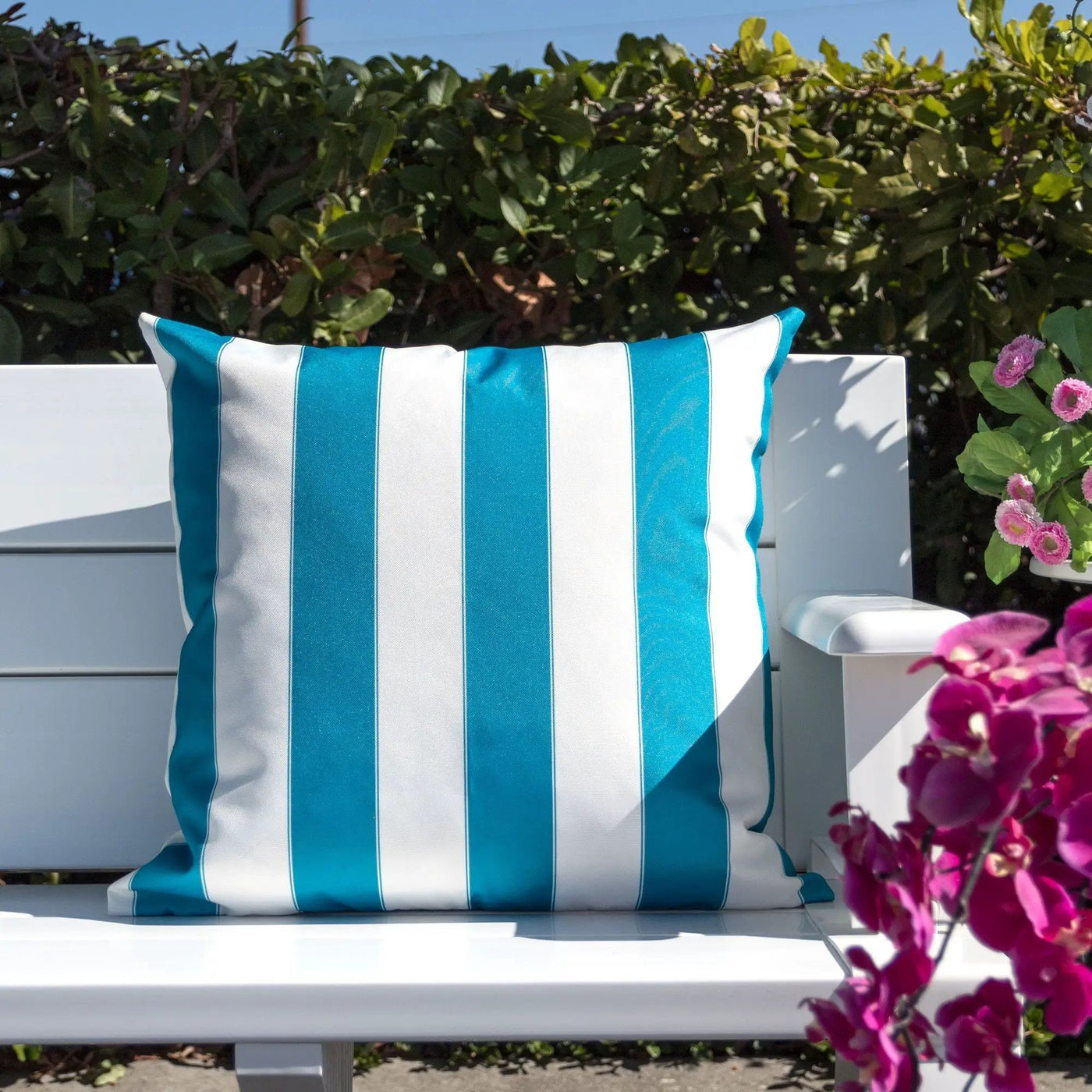 Horizon Stripe Pillow Outdoor & Indoor by HouseOfZazla