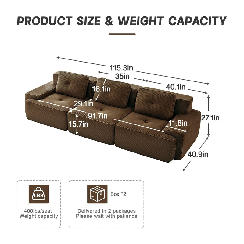 Modular Deep-Seat Sofa Set by HouseOfZazla