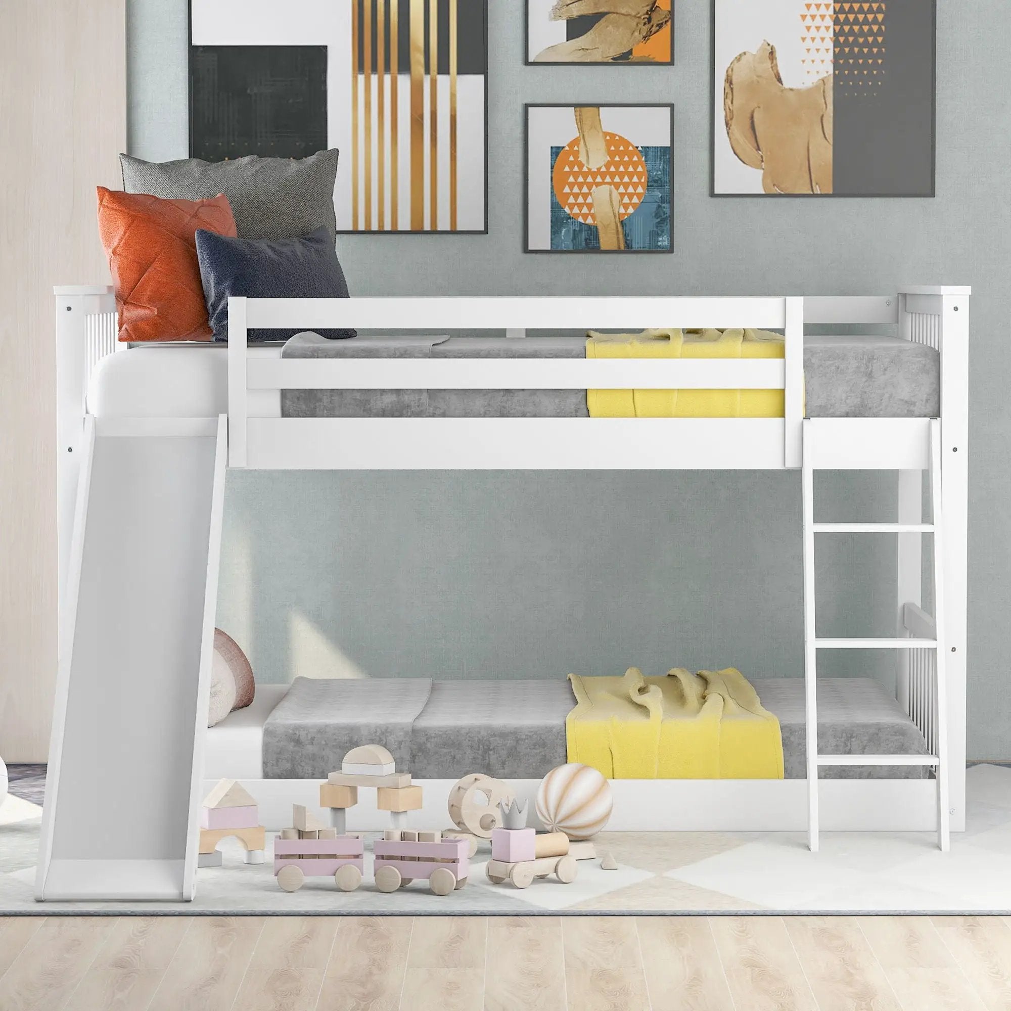 Bunk Bed & Convertible Slide And Ladder by Unique Piece Furniture