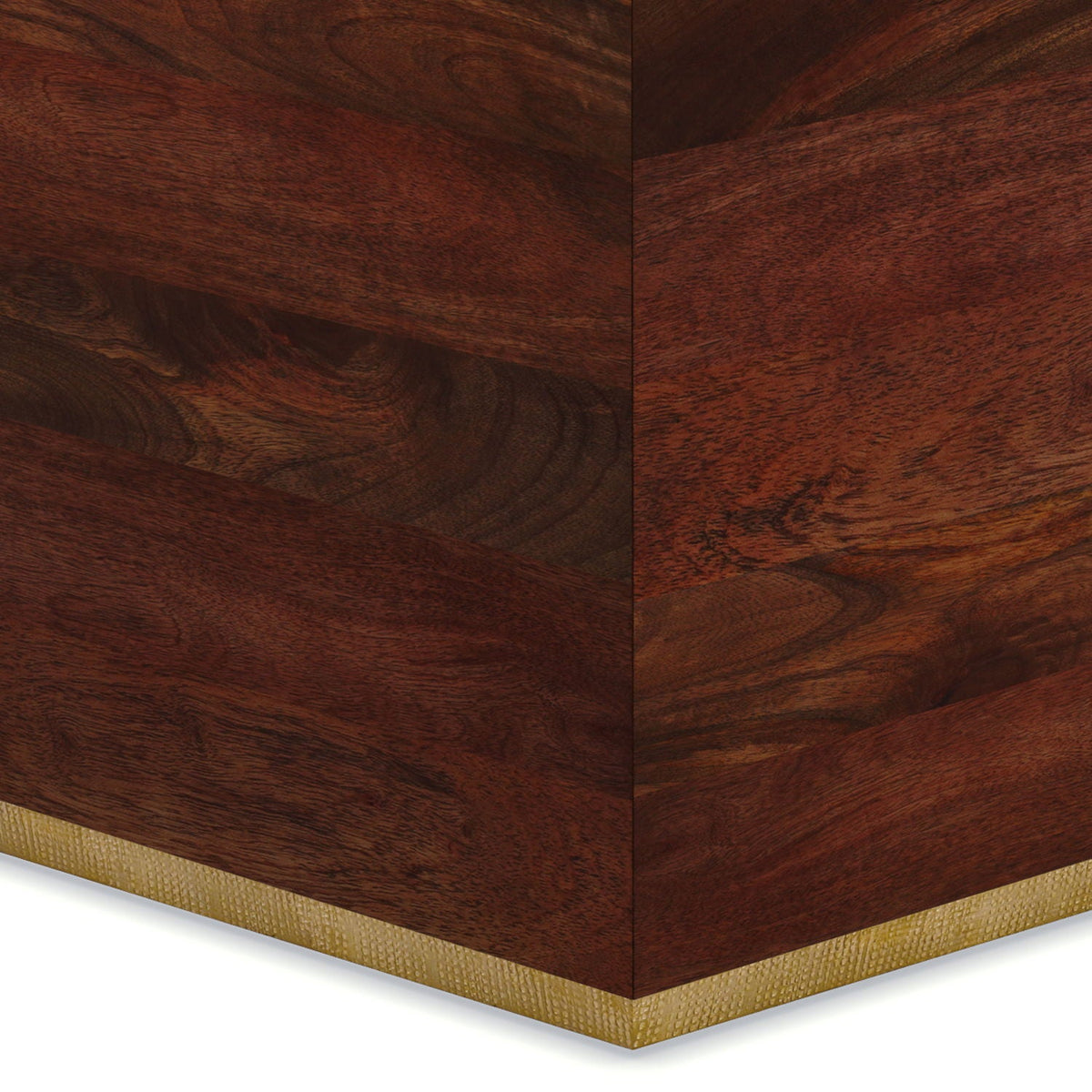 Handcrafted Square Coffee Table with Brass Trim - Multiple Finishes, photo 21 of 36