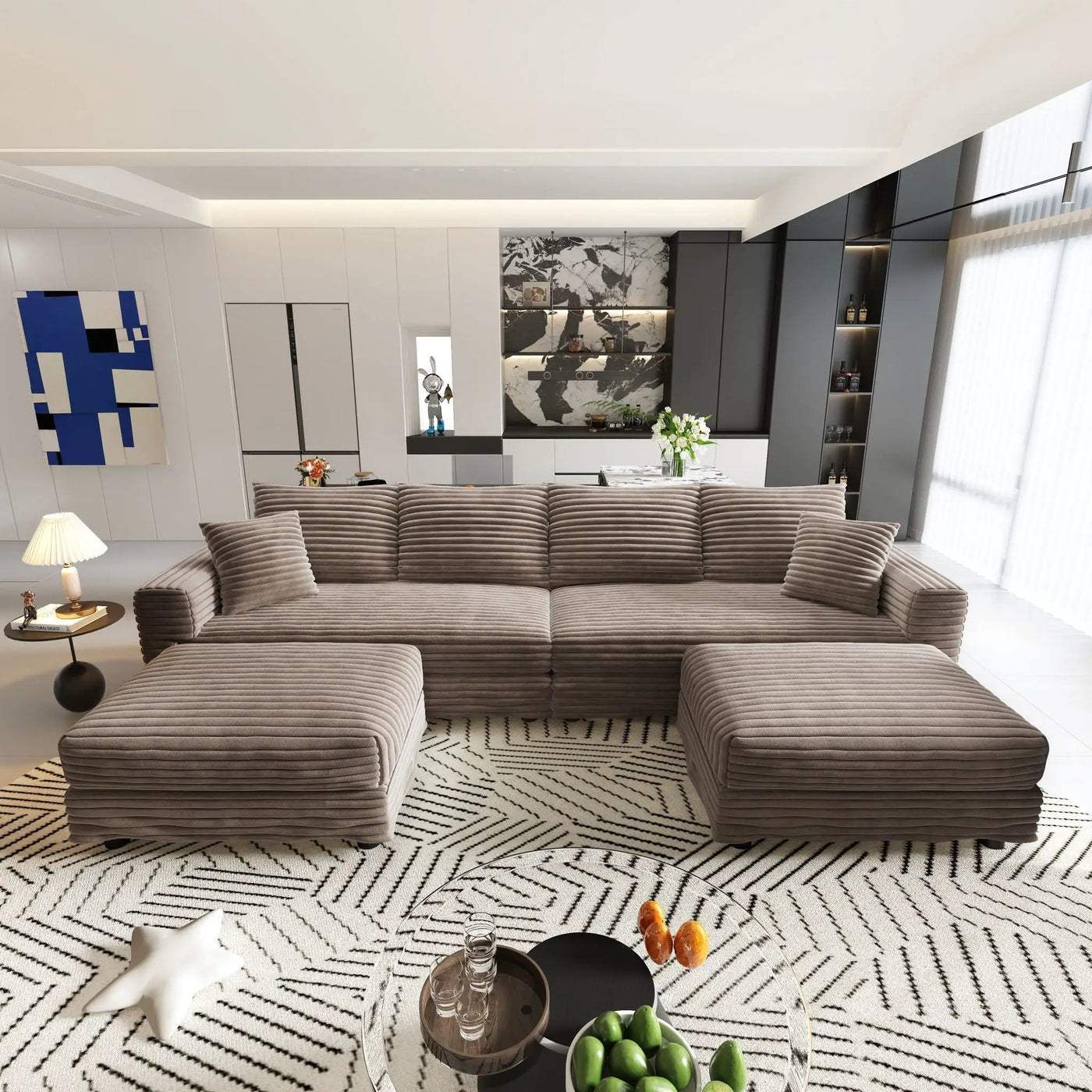 Modern Comfy Upholstered Sofa Cloud Couch & Deep Seat Couches by HouseOfZazla