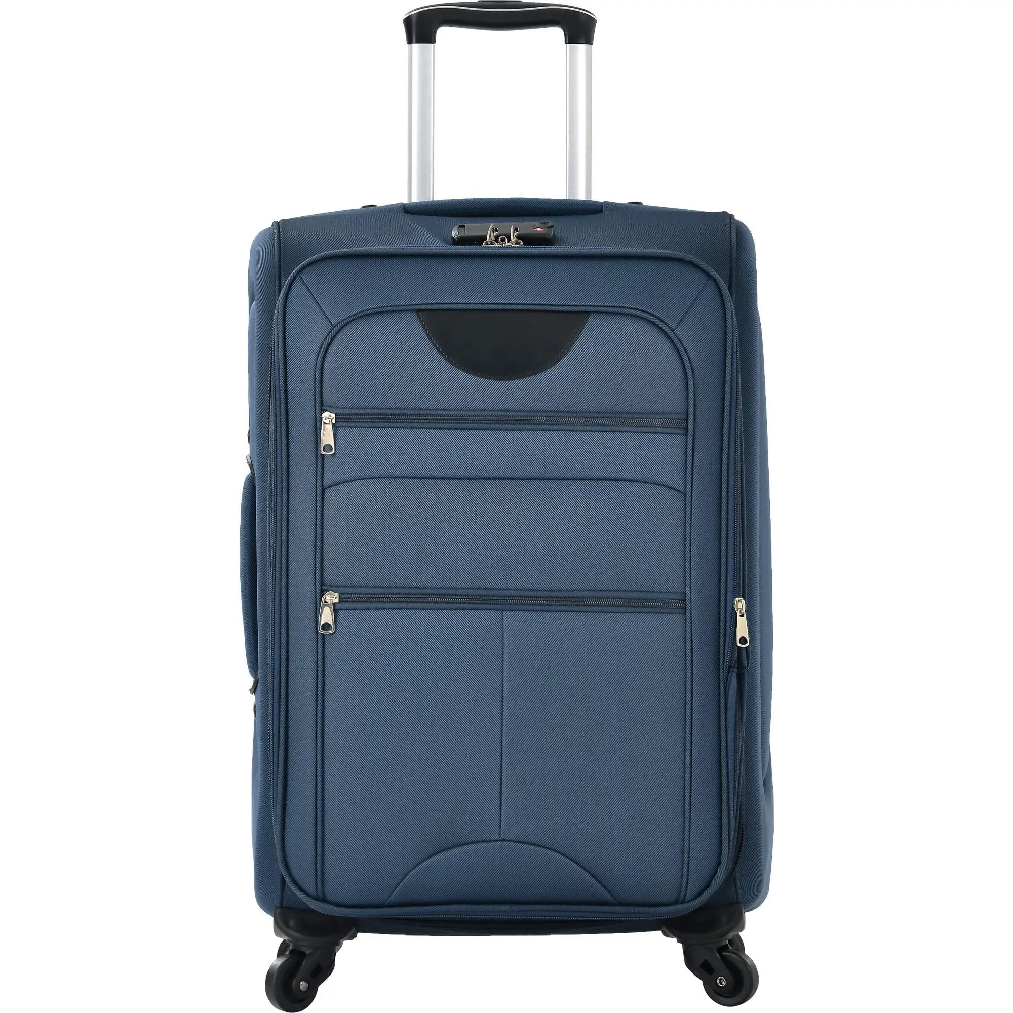 Softside Luggage Expandable 3 Piece Set Suitcase Upright Spinner Softshell Lightweight Luggage Travel Set - Dark Blue by HouseOfZazla