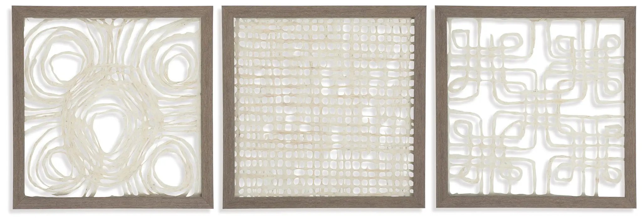 Odella - Wall Decor Set (Set of 3) - Cream / Taupe by Unique Piece Furniture
