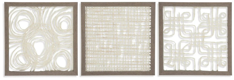 Odella - Wall Decor Set (Set of 3) - Cream / Taupe by Unique Piece Furniture