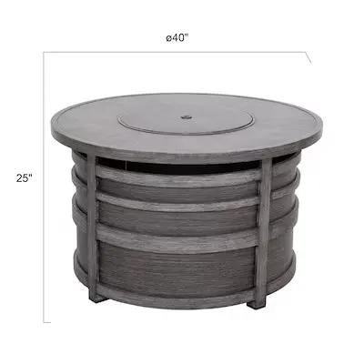 Darcy Aluminum Round Firepit Table by Outdoor-USA®