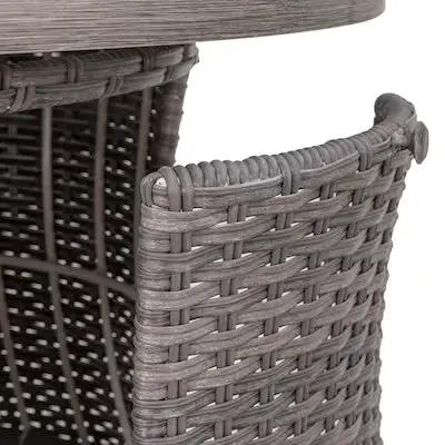Tenaya Round Wicker FirePit Table with Metal Cover by Outdoor-USA®