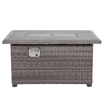 Tenaya Wicker Square Firepit Table by Outdoor-USA®