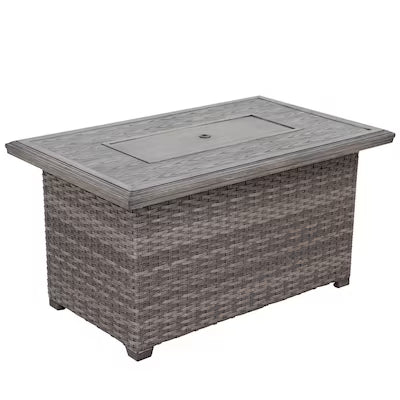 Tenaya Wicker Square Firepit Table by Outdoor-USA®