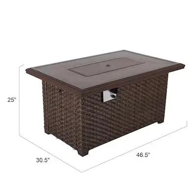 Brooks Wicker Firepit Table by Outdoor-USA®