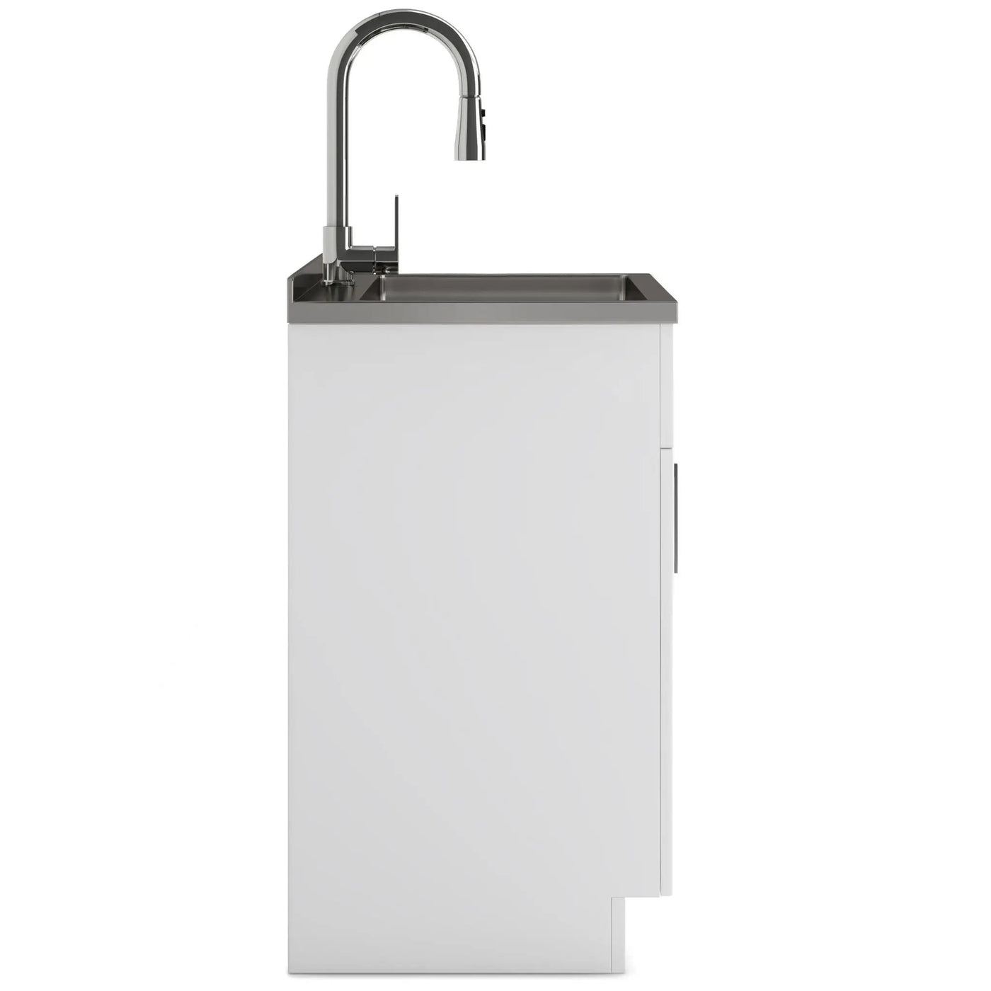 Shaker - Modern Wide, Laundry Cabinet With Faucet And Stainless Steel Sink by HouseOfZazla