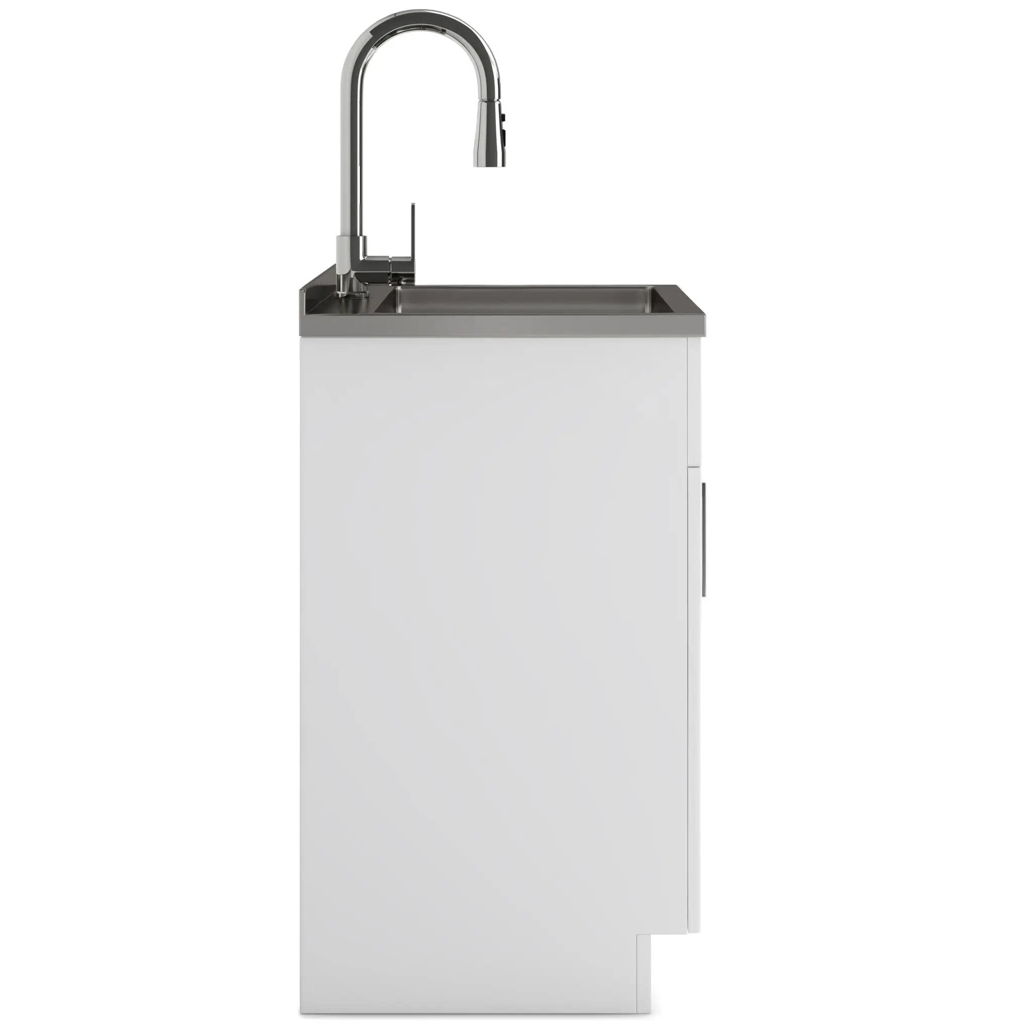 Shaker - Modern Wide, Laundry Cabinet With Faucet And Stainless Steel Sink by Unique Piece Furniture