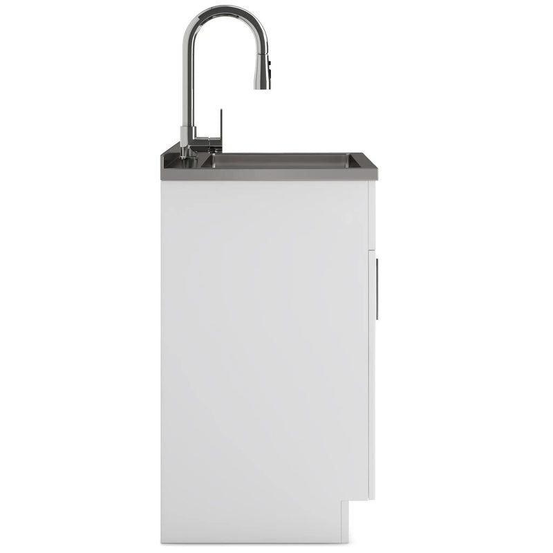 Shaker - Modern Wide, Laundry Cabinet With Faucet And Stainless Steel Sink by HouseOfZazla