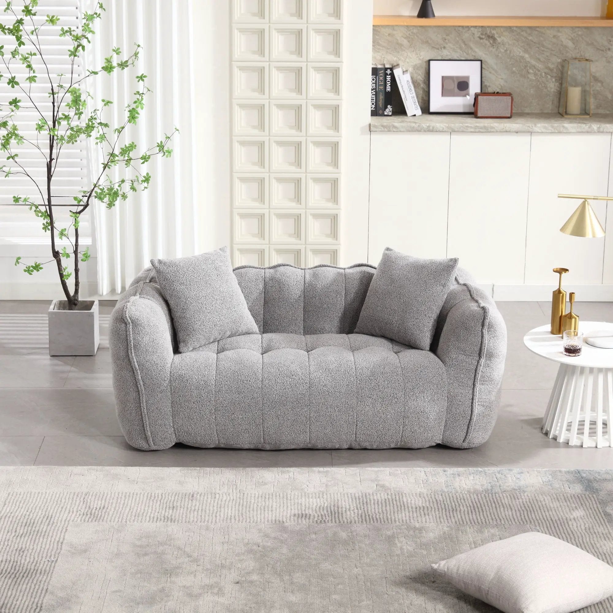 Cozy Beanbag Chair With High Resilience Foam Core For 2 by Unique Piece Furniture