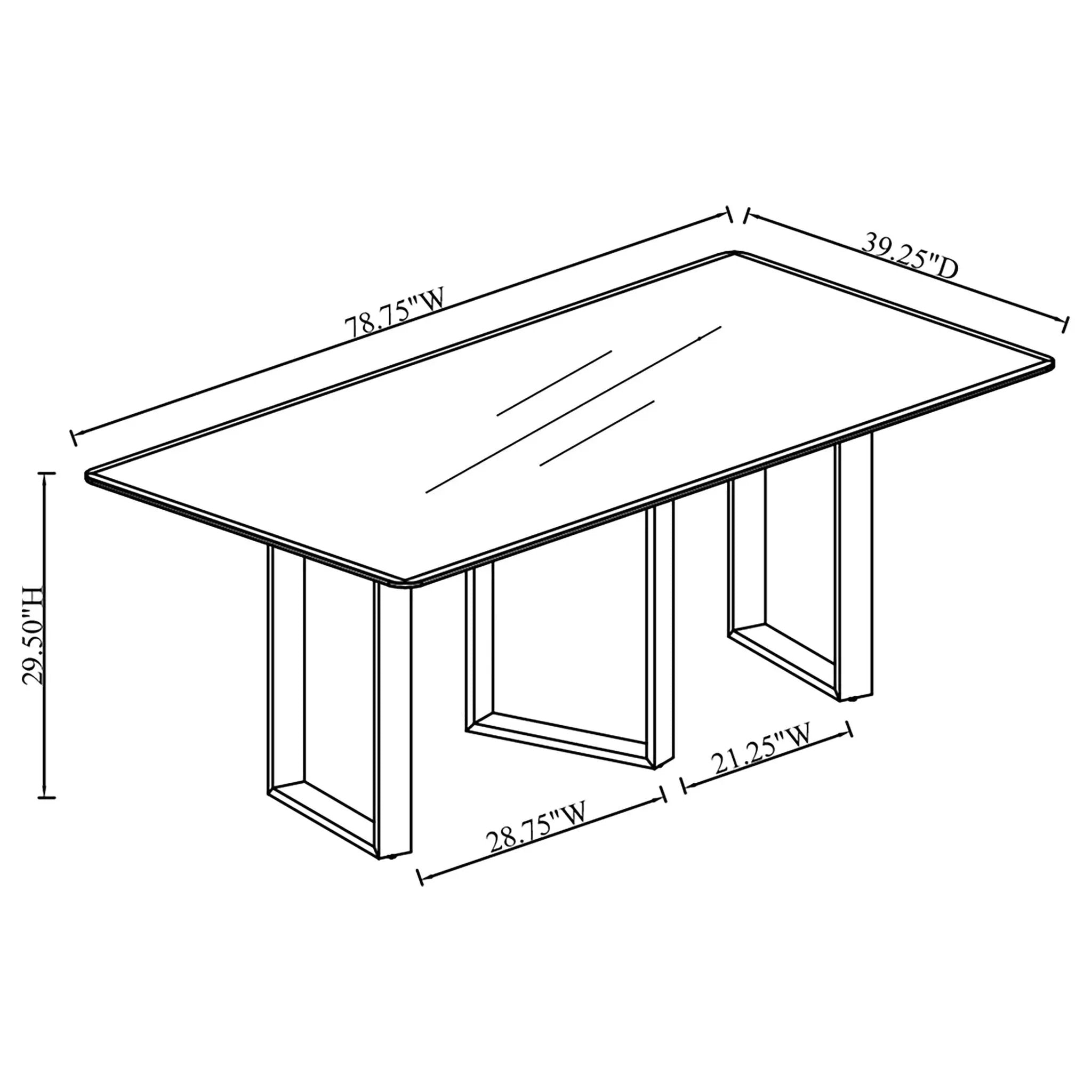 Forster - Rectangular Sintered Stone Dining Table - Gray by HouseOfZazla
