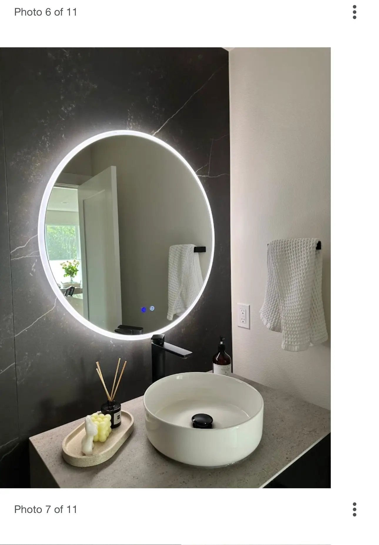 Zeek 30" BackLit LED Round Bathroom Wall Mirror MARD30 by ZEEK