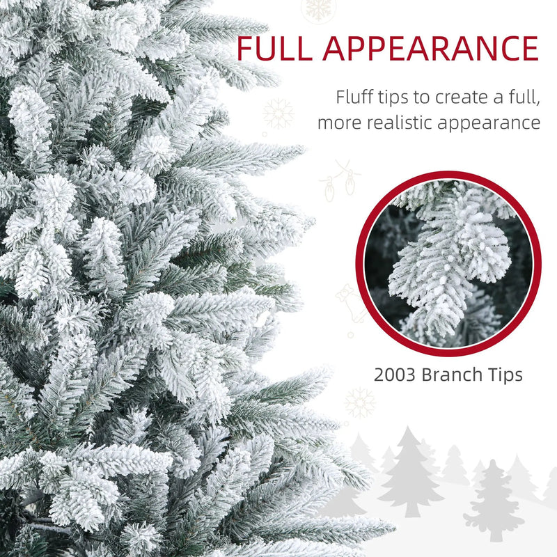 HOMCOM 8ft Snow Flocked Artificial Christmas Tree by HouseOfZazla