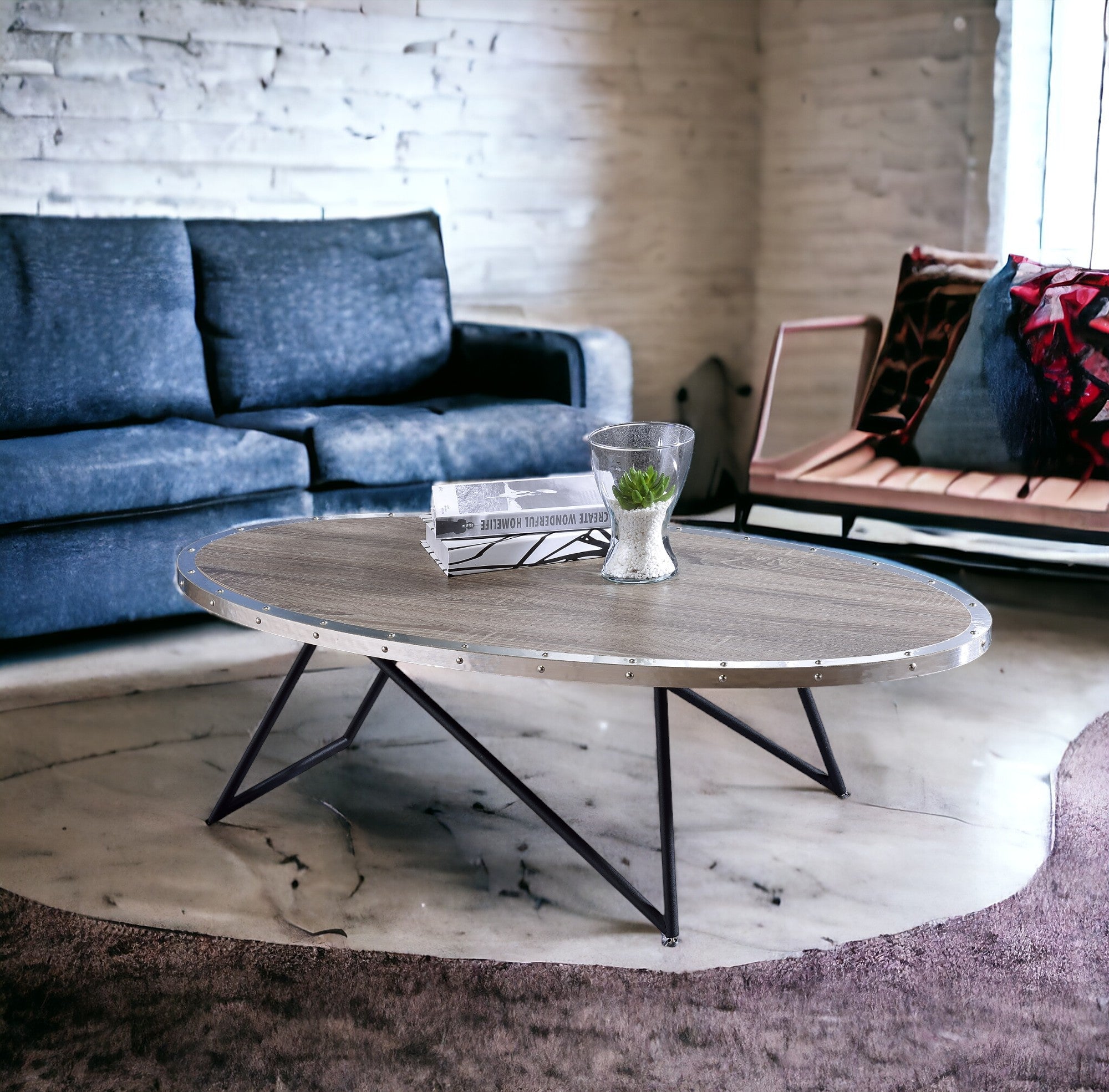 Allis Weathered Oval Coffee Table by HouseOfZazla