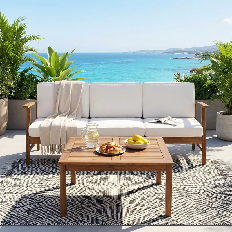 Perla 3 Seater Sofa and Table Set by HouseOfZazla