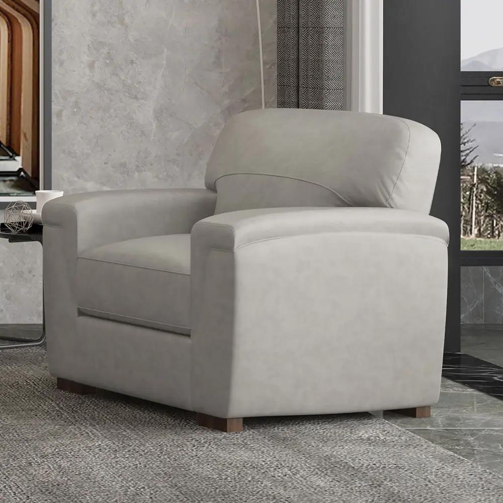 Cornelia - Chair - Pearl Gray Leather by Unique Piece Furniture