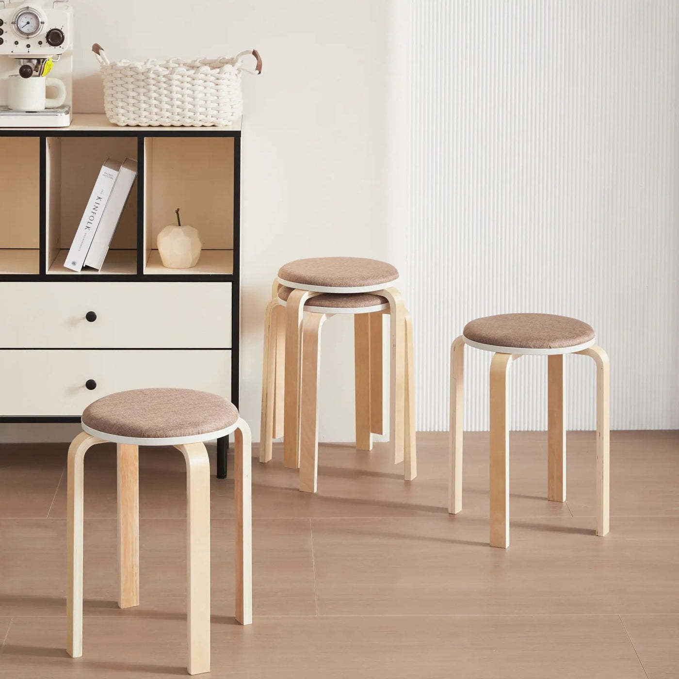 Stackable Round Backless Stools (Set of 4) by HouseOfZazla