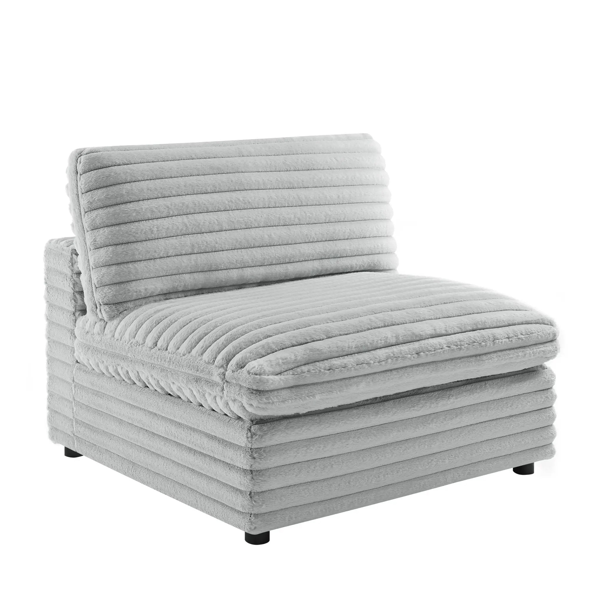 Jenny - Armless Slipper Chair - Gray by HouseOfZazla
