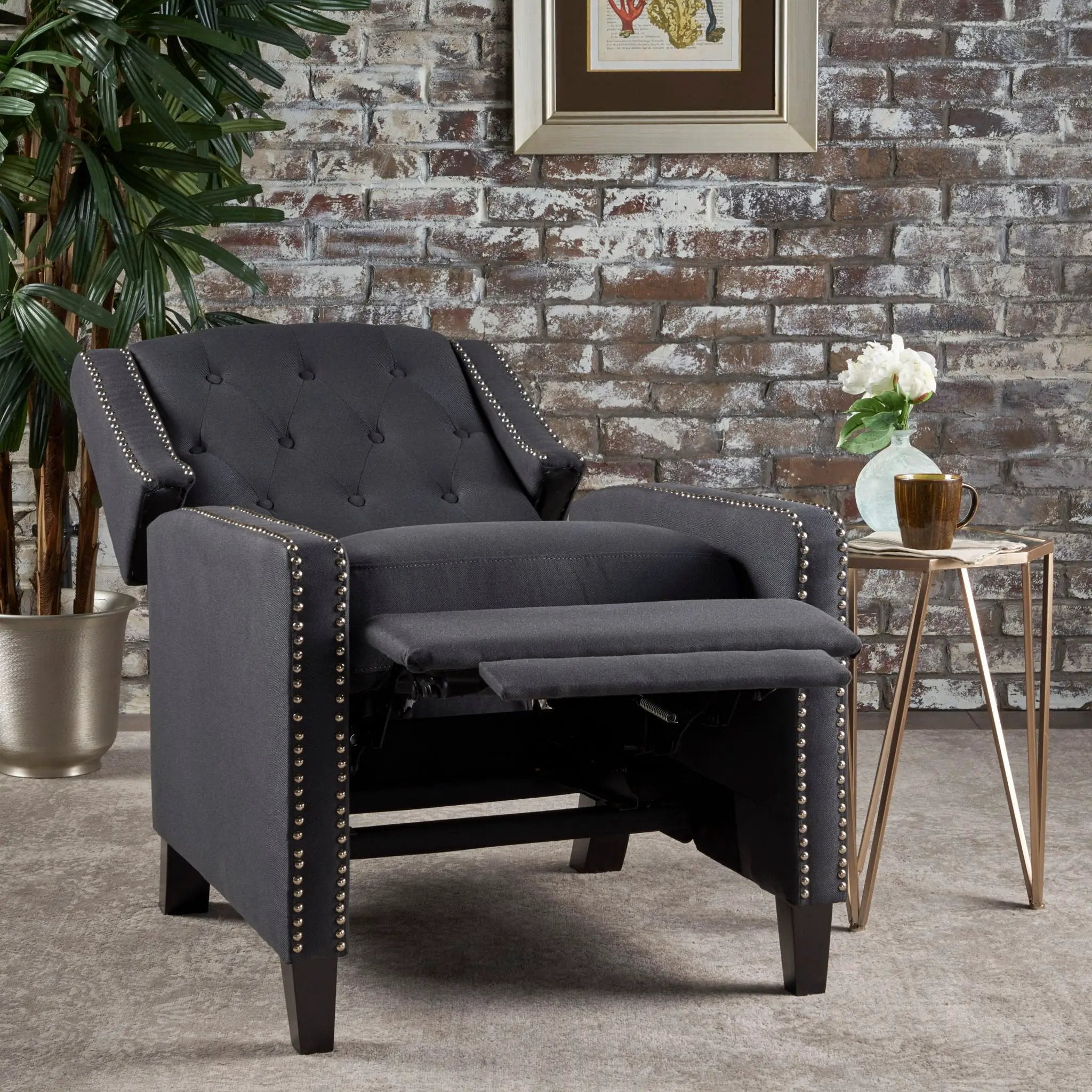 Classic Fabric Push Back Chair by Unique Piece Furniture