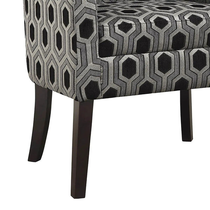 Barrel Back Accent Chair - Gray by HouseOfZazla