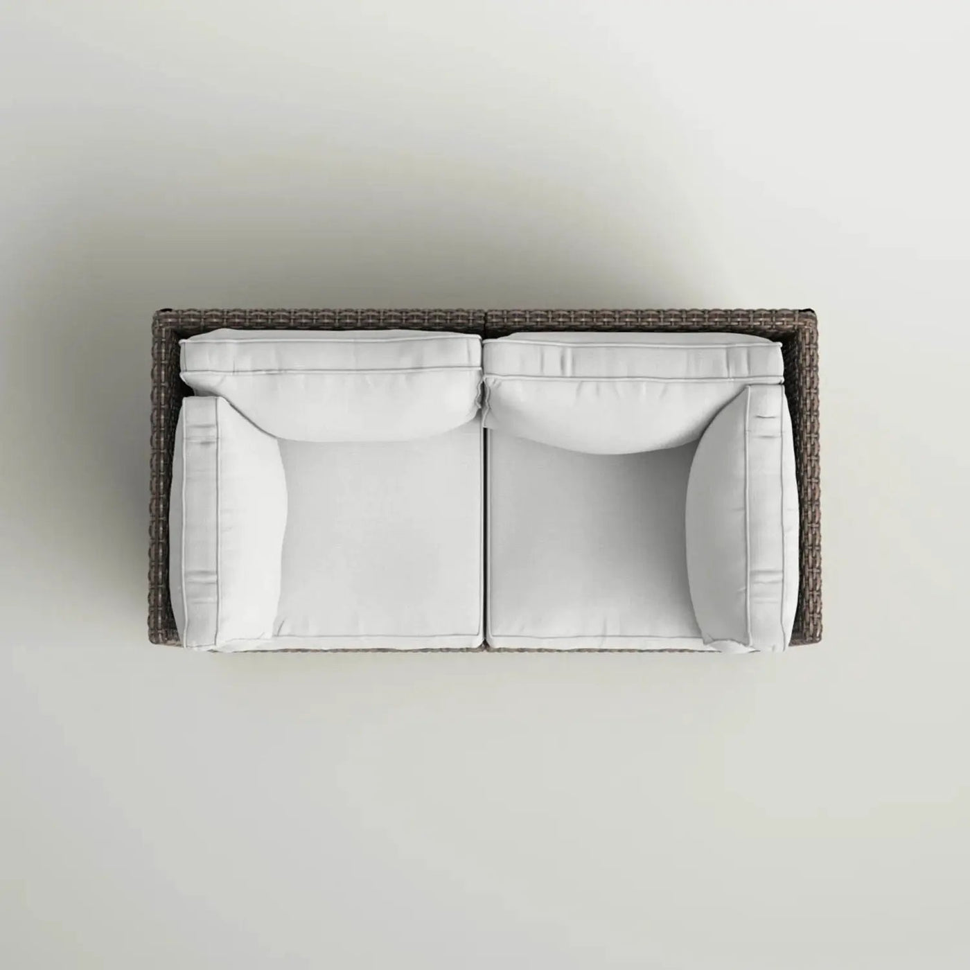 Modern Patio Wicker Loveseat With Cushions by HouseOfZazla