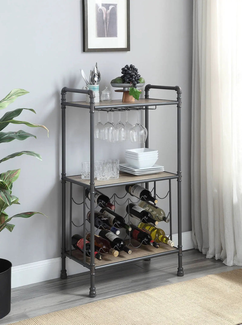 Brantley - Wine Rack - Gray / Oak by Unique Piece Furniture