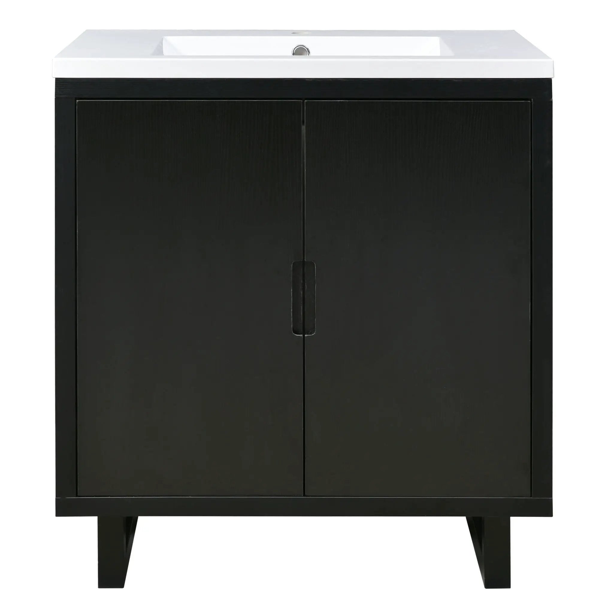 Bathroom Vanity Set With Sink, Combo Cabinet, Bathroom Storage Cabinet, Solid Wood Frame by HouseOfZazla