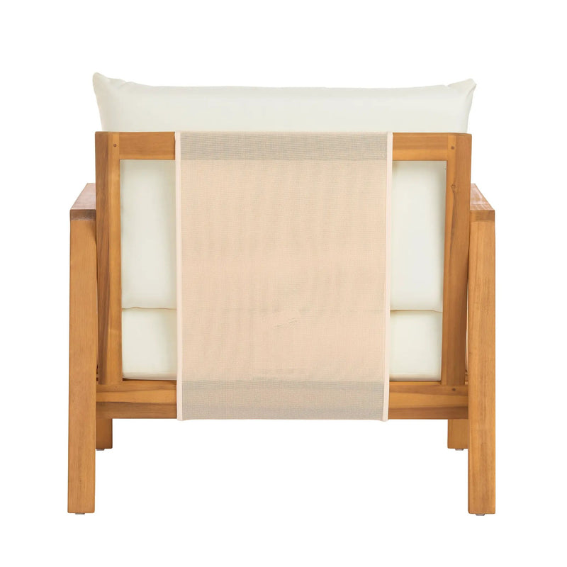 Outdoor Club Chair, Acacia Wood Frame with Textilene Accents by HouseOfZazla