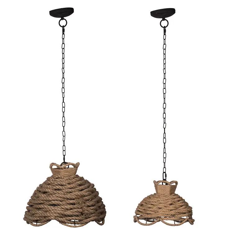 S/2 Rope Woven Chandelier by HouseOfZazla