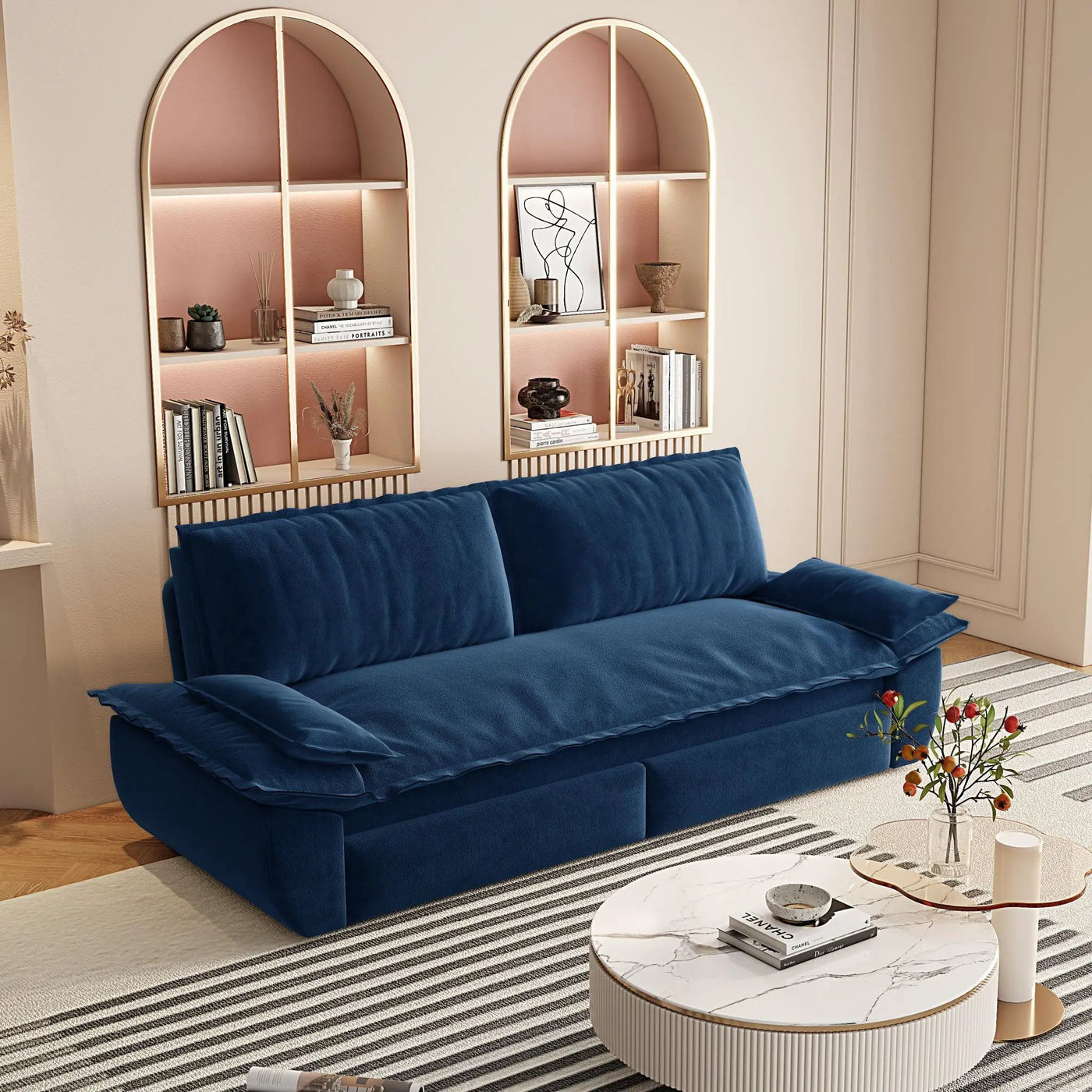 Queen Pull Out Bed, 3 In 1 Convertible Sleeper Sofa by HouseOfZazla