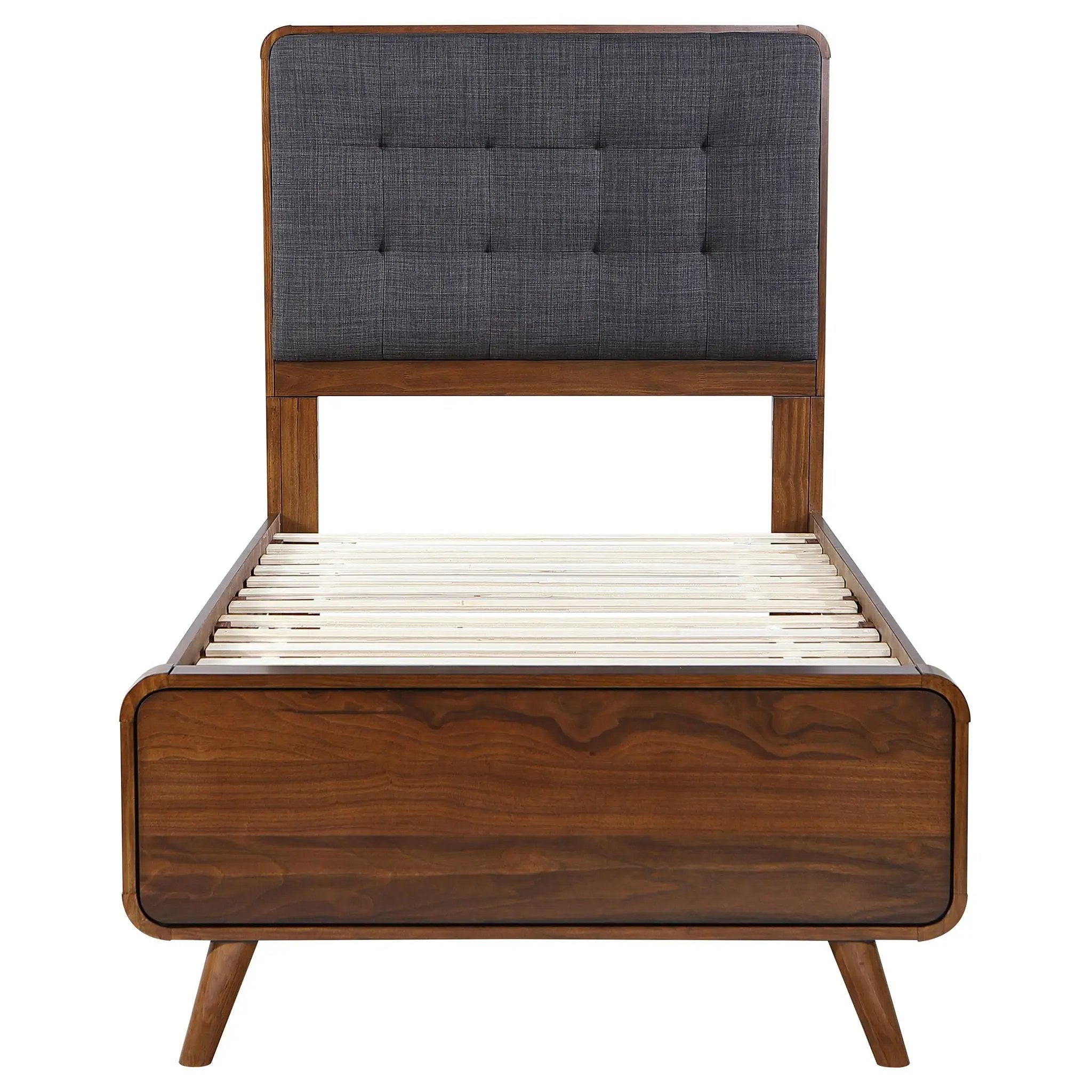 Robyn Wood Twin Platform Bed Dark Walnut by Unique Piece Furniture